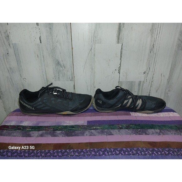 MERRELL Trail Glove 4 Black Gray Women's Barefoot Running Shoe Sz 11 US J09664 - Picture 6 of 14